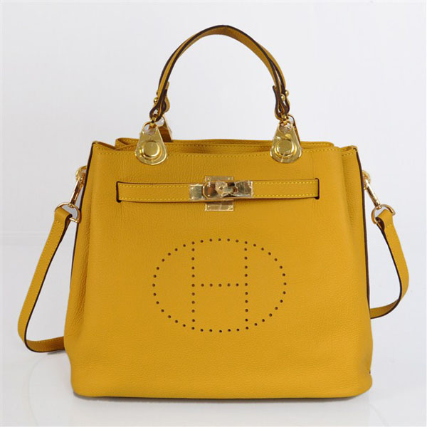 Cheap Hermes Kelly 33cm Togo Leather Bag Yellow 1688